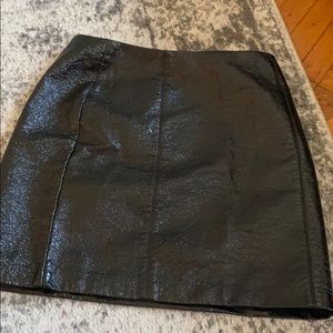 Pleather mini skirt